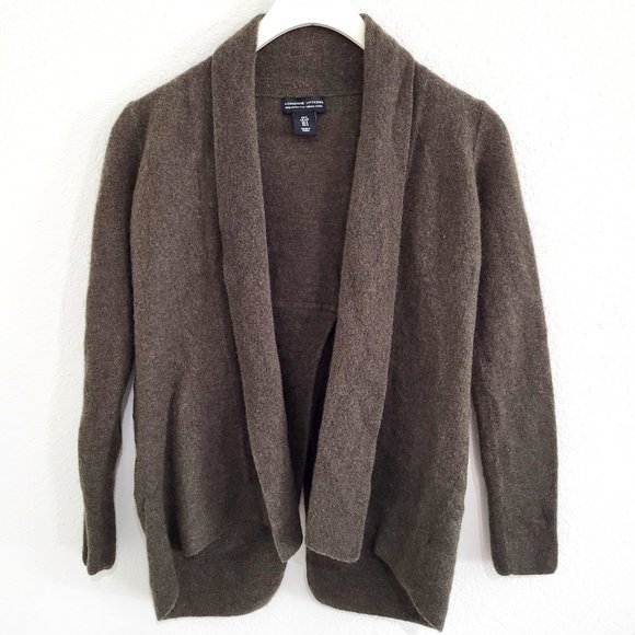 Adrienne Vittadini Sweaters - Adrienne Vittadini Merino Wool Grey Cardigan Sweater SZ S